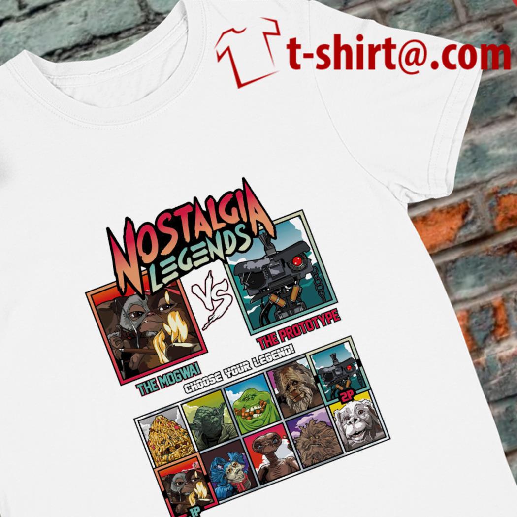 Nostalgia Legends The Mogwai Vs The Prototype choose your legend characters T-shirt