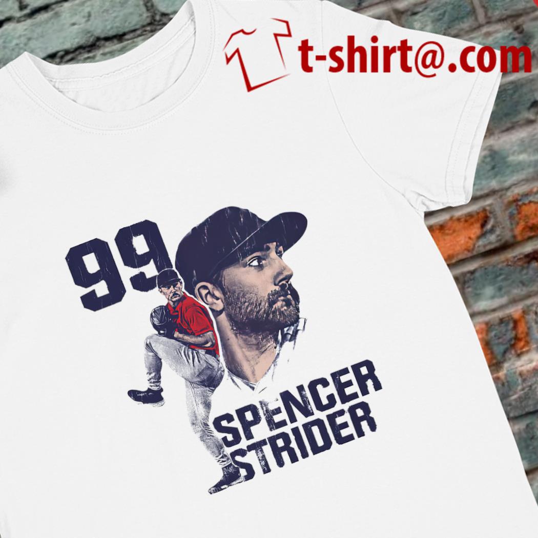 Funny atlanta Braves baseball 99 Spencer Strider player name pose gift shirt