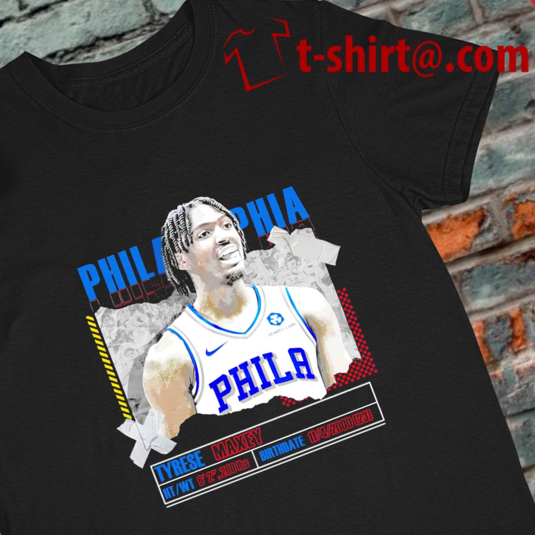 Funny tyrese Maxey number 0 Philadelphia 76ers basketball player paper poster shirt