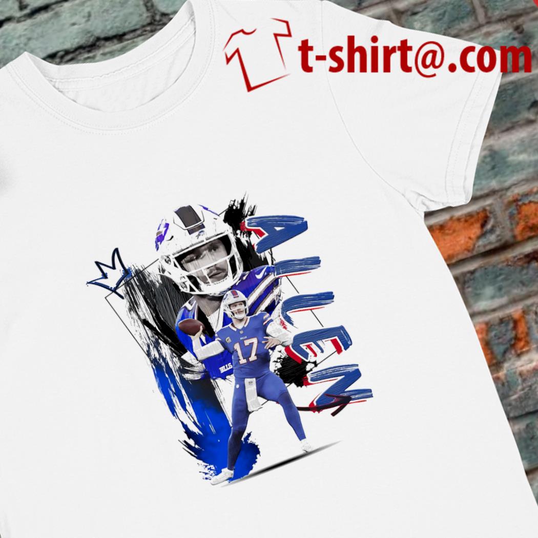Nice josh Allen number 17 Buffalo Bills football player pose poster shirt