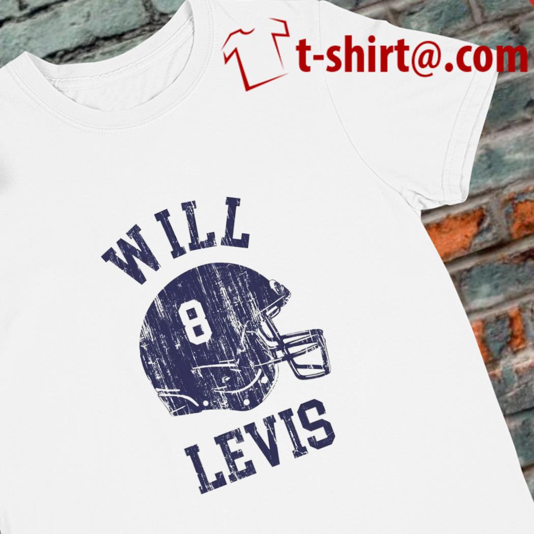 Nice will Levis 8 Tennessee Titans football helmet logo gift 2024 shirt