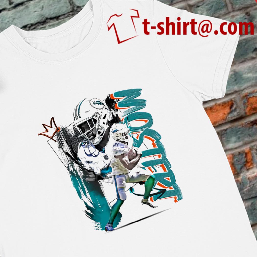 Official raheem Mostert number 31 Miami Dolphins football player pose poster shirt