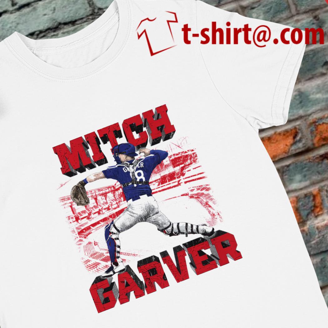 Original mitch Garver number 18 Texas Rangers baseball player pose stadium gift shirt